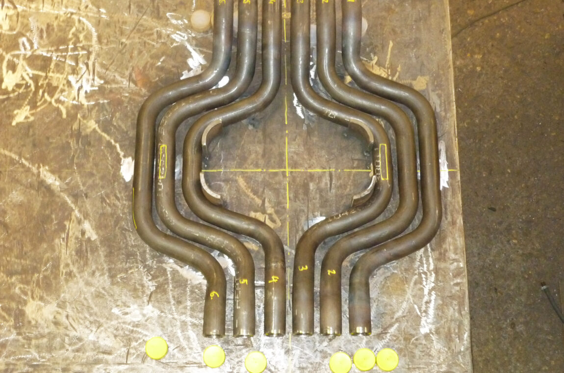 Ausbiegungen aus Rohr d38x5